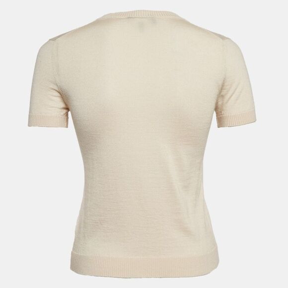 Loro Piana Beige Cashmere Knit Top S - Picture 2 of 4